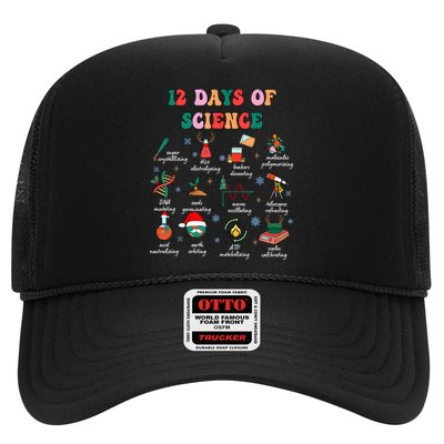 12 Days Of Science Scientist Teacher Christmas Science Xmas Trucker Hat