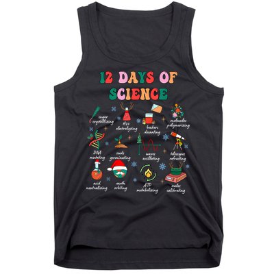 12 Days Of Science Scientist Teacher Christmas Science Xmas Tank Top