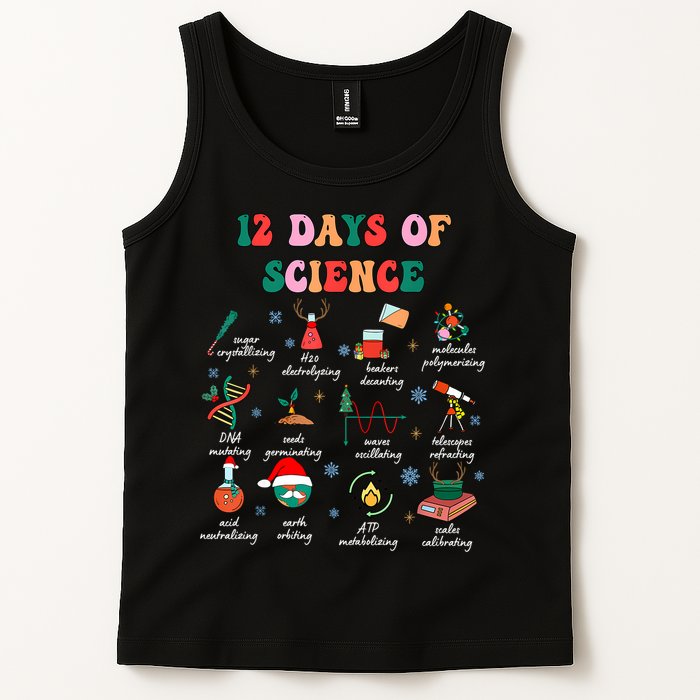 12 Days Of Science Scientist Teacher Christmas Science Xmas Tank Top