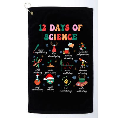 12 Days Of Science Scientist Teacher Christmas Science Xmas Golf Towel