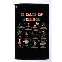 12 Days Of Science Scientist Teacher Christmas Science Xmas Golf Towel