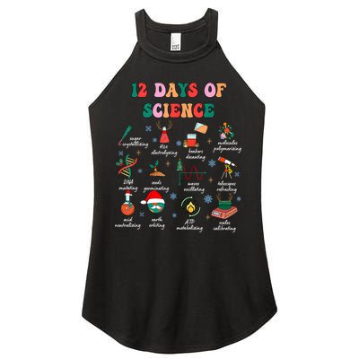12 Days Of Science Scientist Teacher Christmas Science Xmas Women's Perfect Tri Rocker Tank