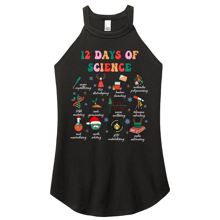 12 Days Of Science Scientist Teacher Christmas Science Xmas Women's Perfect Tri Rocker Tank