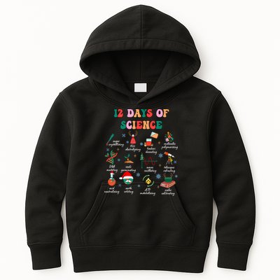 12 Days Of Science Scientist Teacher Christmas Science Xmas Kids Hoodie