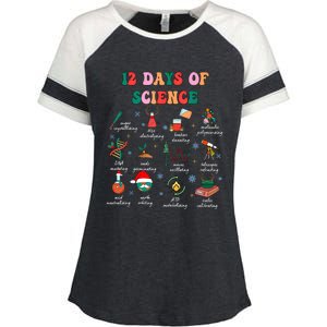 12 Days Of Science Scientist Teacher Christmas Science Xmas Enza Ladies Jersey Colorblock Tee