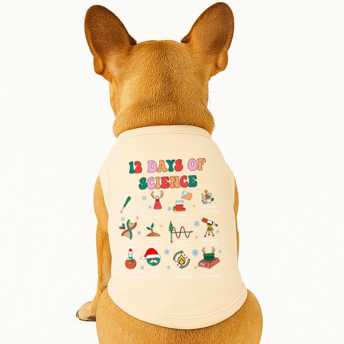 12 Days Of Science Scientist Teacher Christmas Science Xmas Doggie Tank