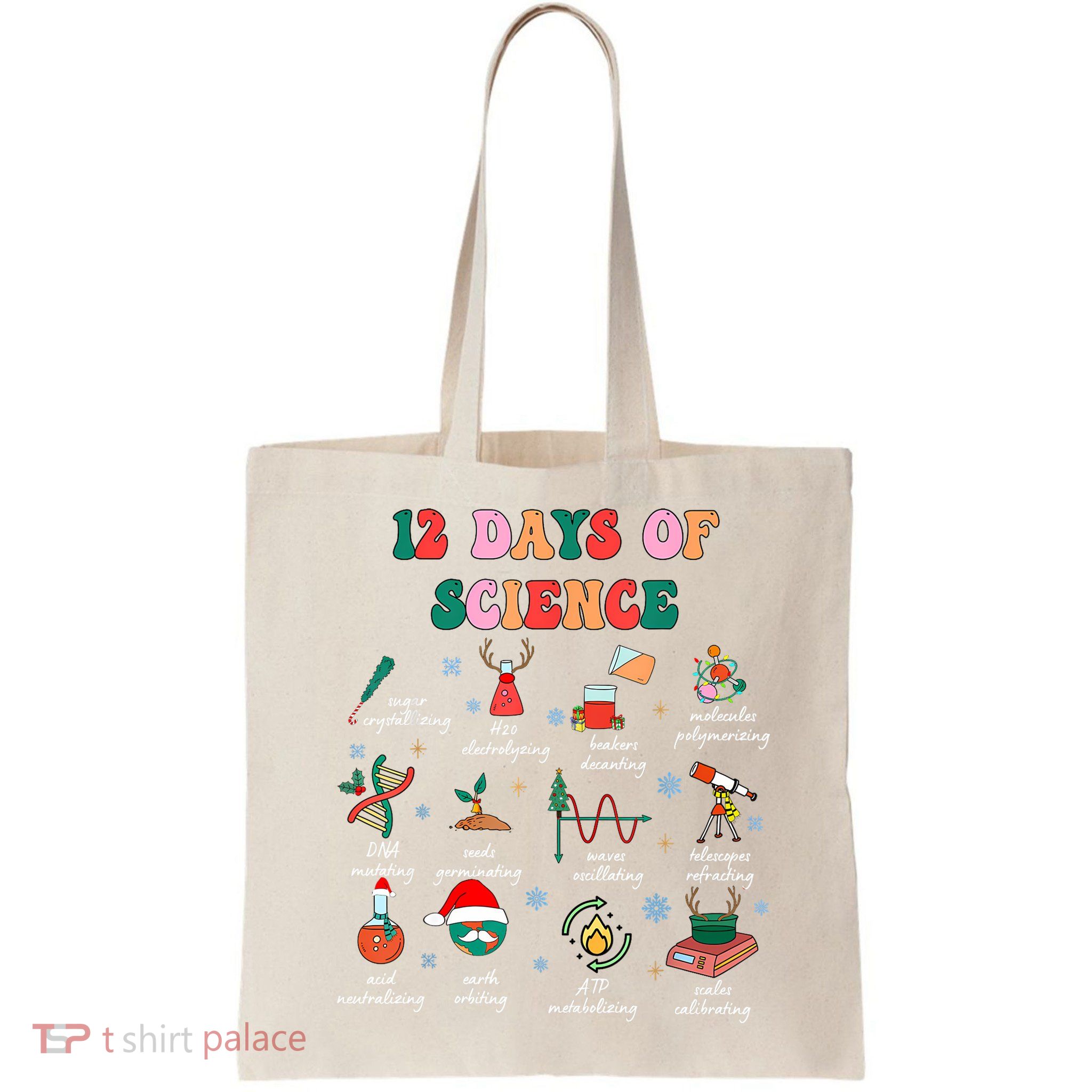 12 Days Of Science Scientist Teacher Christmas Science Xmas Bag