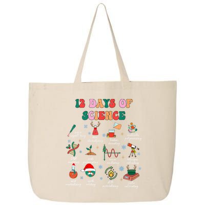 12 Days Of Science Scientist Teacher Christmas Science Xmas 25L Jumbo Tote