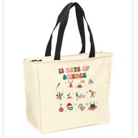 12 Days Of Science Scientist Teacher Christmas Science Xmas Zip Tote Bag