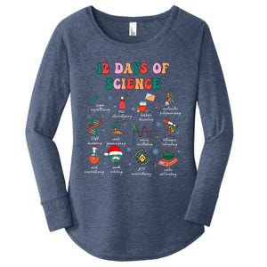 12 Days Of Science Scientist Teacher Christmas Science Xmas Women's Perfect Tri Tunic Long Sleeve Shirt