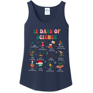 12 Days Of Science Scientist Teacher Christmas Science Xmas Ladies Essential Tank