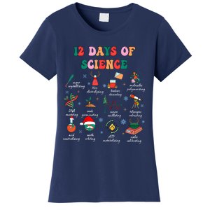 12 Days Of Science Scientist Teacher Christmas Science Xmas Women's T-Shirt