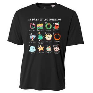 12 Days Of L&D Unit Nursing Labor & Delivery Nurse Christmas Cooling Performance Crew T-Shirt