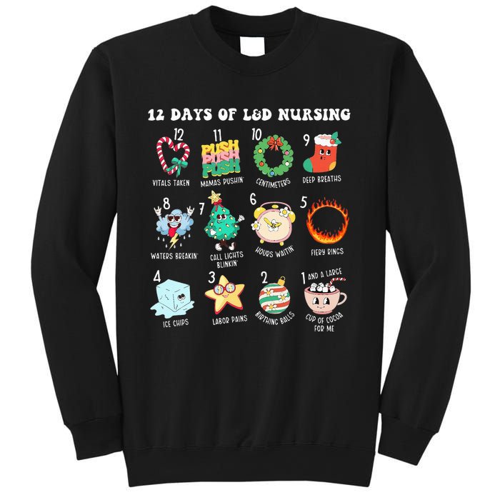 12 Days Of L&D Unit Nursing Labor & Delivery Nurse Christmas Sweatshirt