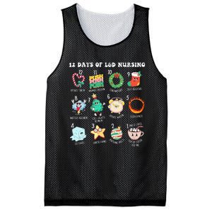 12 Days Of L&D Unit Nursing Labor & Delivery Nurse Christmas Mesh Reversible Basketball Jersey Tank