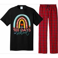 100th Day Of School Teacher 100 Days Smarter Boho Rainbow Pajama Set