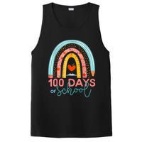 100th Day Of School Teacher 100 Days Smarter Boho Rainbow PosiCharge Competitor Tank