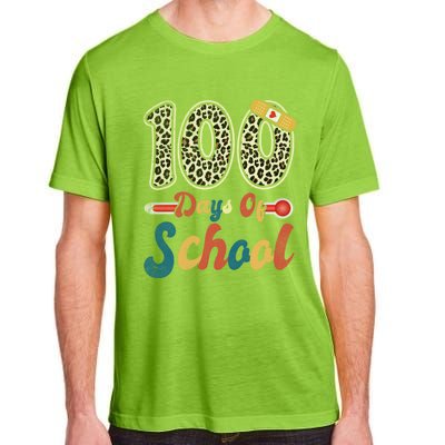 100 Days Of School Nurse Teacher Student 100th Day Of School Cool Gift Adult ChromaSoft Performance T-Shirt