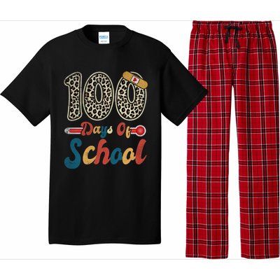 100 Days Of School Nurse Teacher Student 100th Day Of School Cool Gift Pajama Set