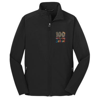 100 Days Of School Nurse Teacher Student 100th Day Of School Cool Gift Core Soft Shell Jacket