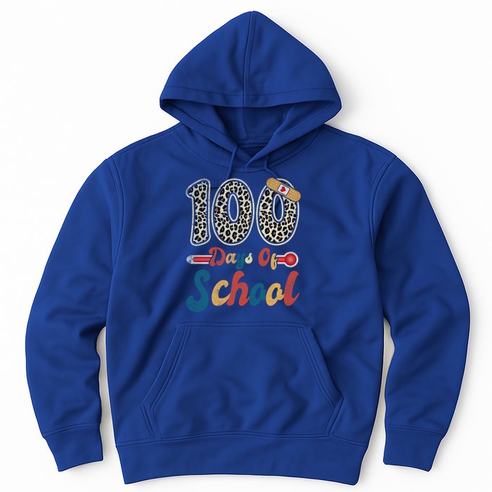 100 Days Of School Nurse Teacher Student 100th Day Of School Cool Gift Hoodie