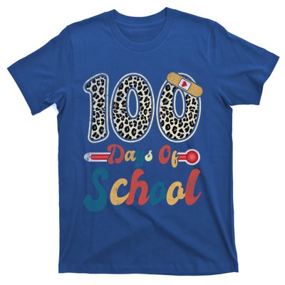 100 Days Of School Nurse Teacher Student 100th Day Of School Cool Gift T-Shirt