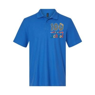 100 Days Of School Nurse Teacher Student 100th Day Of School Cool Gift Softstyle Adult Sport Polo