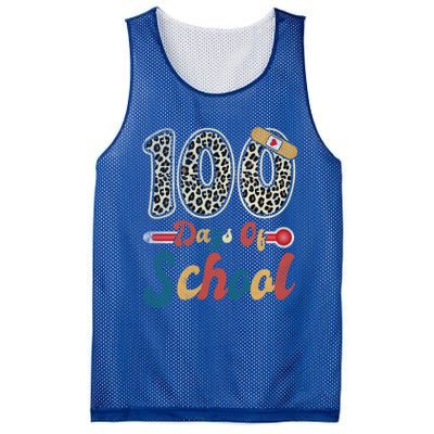 100 Days Of School Nurse Teacher Student 100th Day Of School Cool Gift Mesh Reversible Basketball Jersey Tank