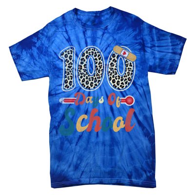 100 Days Of School Nurse Teacher Student 100th Day Of School Cool Gift Tie-Dye T-Shirt