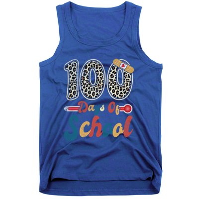 100 Days Of School Nurse Teacher Student 100th Day Of School Cool Gift Tank Top