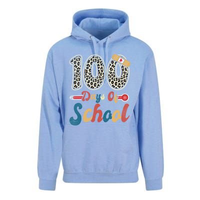 100 Days Of School Nurse Teacher Student 100th Day Of School Cool Gift Unisex Surf Hoodie