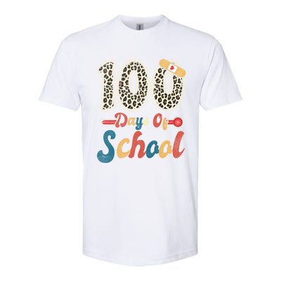 100 Days Of School Nurse Teacher Student 100th Day Of School Cool Gift Softstyle CVC T-Shirt