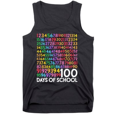 100th Day Of School Teacher 100 Days Math Numbers Tank Top