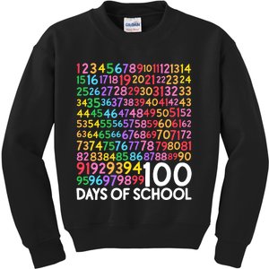 100th Day Of School Teacher 100 Days Math Numbers Kids Sweatshirt