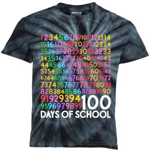 100th Day Of School Teacher 100 Days Math Numbers Kids Tie-Dye T-Shirt