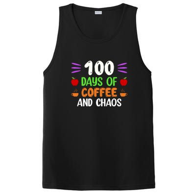 100 Days Of Coffee & Chaos 100th Day School Teacher Gifts PosiCharge Competitor Tank