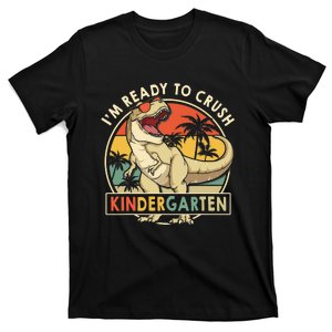 1st Day Of Kindergarten Im Ready To Crush Dinosaur Boy Kids T-Shirt