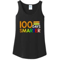 100th Day Of School Teacher 100 Days Smarter Ladies Essential Tank