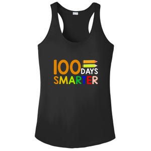 100th Day Of School Teacher 100 Days Smarter Ladies PosiCharge Competitor Racerback Tank