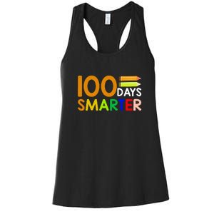 100th Day Of School Teacher 100 Days Smarter Women's Racerback Tank