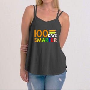 100th Day Of School Teacher 100 Days Smarter Women's Strappy Tank