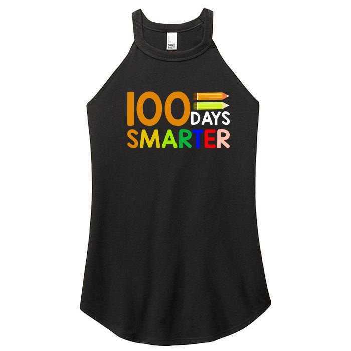 100th Day Of School Teacher 100 Days Smarter Women's Perfect Tri Rocker Tank