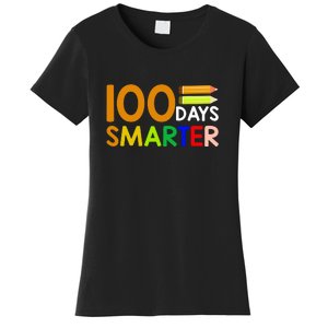 100th Day Of School Teacher 100 Days Smarter Women's T-Shirt