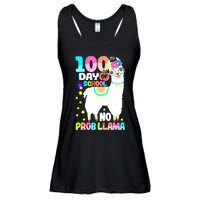 100th Day of School No Probllama Llama 100 Days Smarter  Ladies Essential Flowy Tank