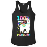 100th Day of School No Probllama Llama 100 Days Smarter  Ladies PosiCharge Competitor Racerback Tank