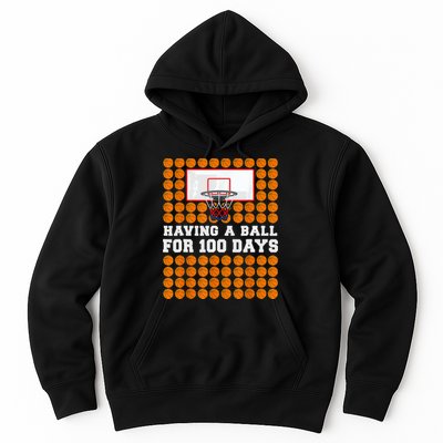 100 Days Of School Basketball 100th Day Balls For Boys Hoodie