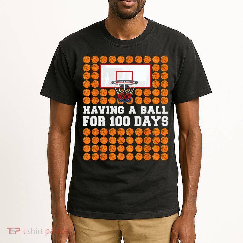 100 Days Of School Basketball 100th Day Balls For Boys Tall T-Shirt