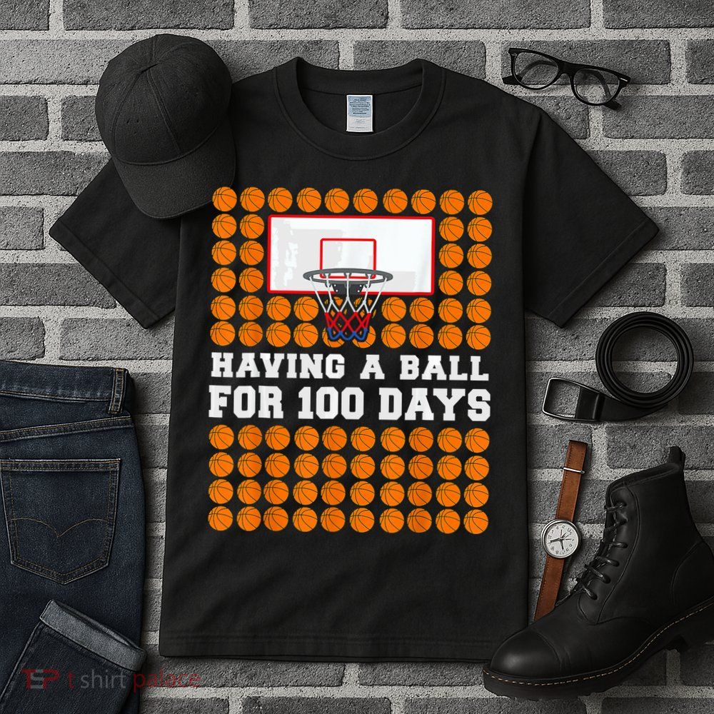 100 Days Of School Basketball 100th Day Balls For Boys Tall T-Shirt
