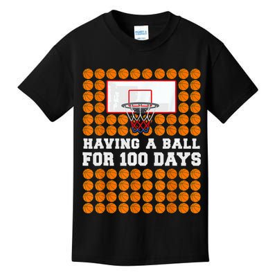100 Days Of School Basketball 100th Day Balls For Boys Kids T-Shirt