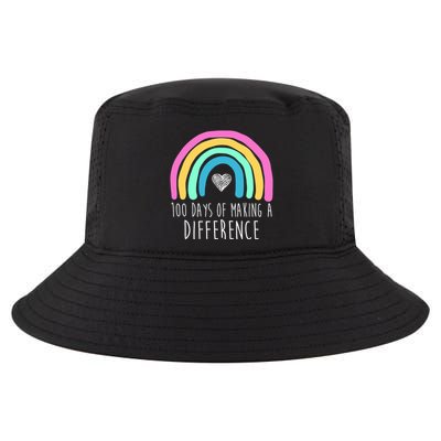 100 Days Of Making A Difference 100th Day Of School Cool Comfort Performance Bucket Hat